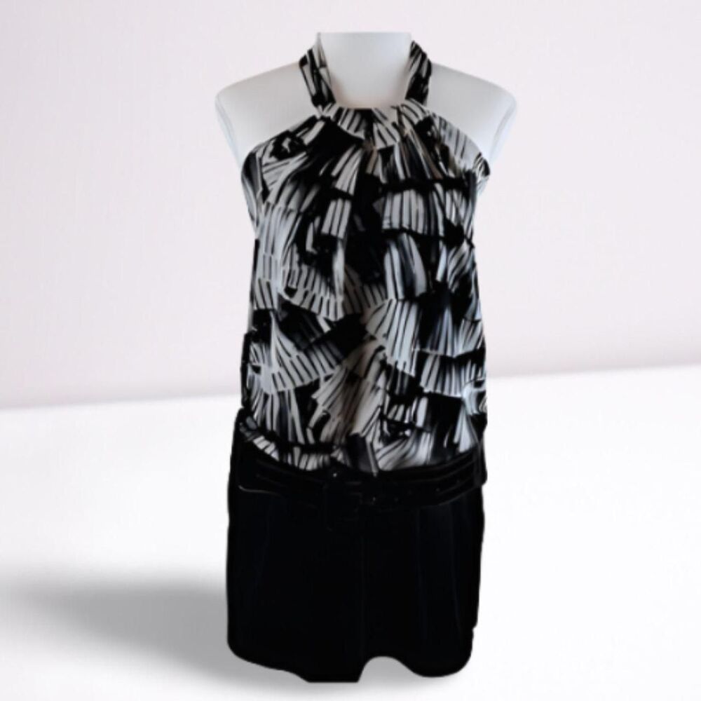 Source-unknown Women's Black and White Dress